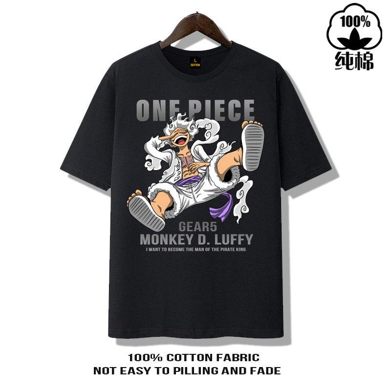 ONE PIECE Короткий рукав Мужские и Женские Один Стиль Удобный Короткий рукав Одежда для Пар Повседневный Короткий рукав Популярный