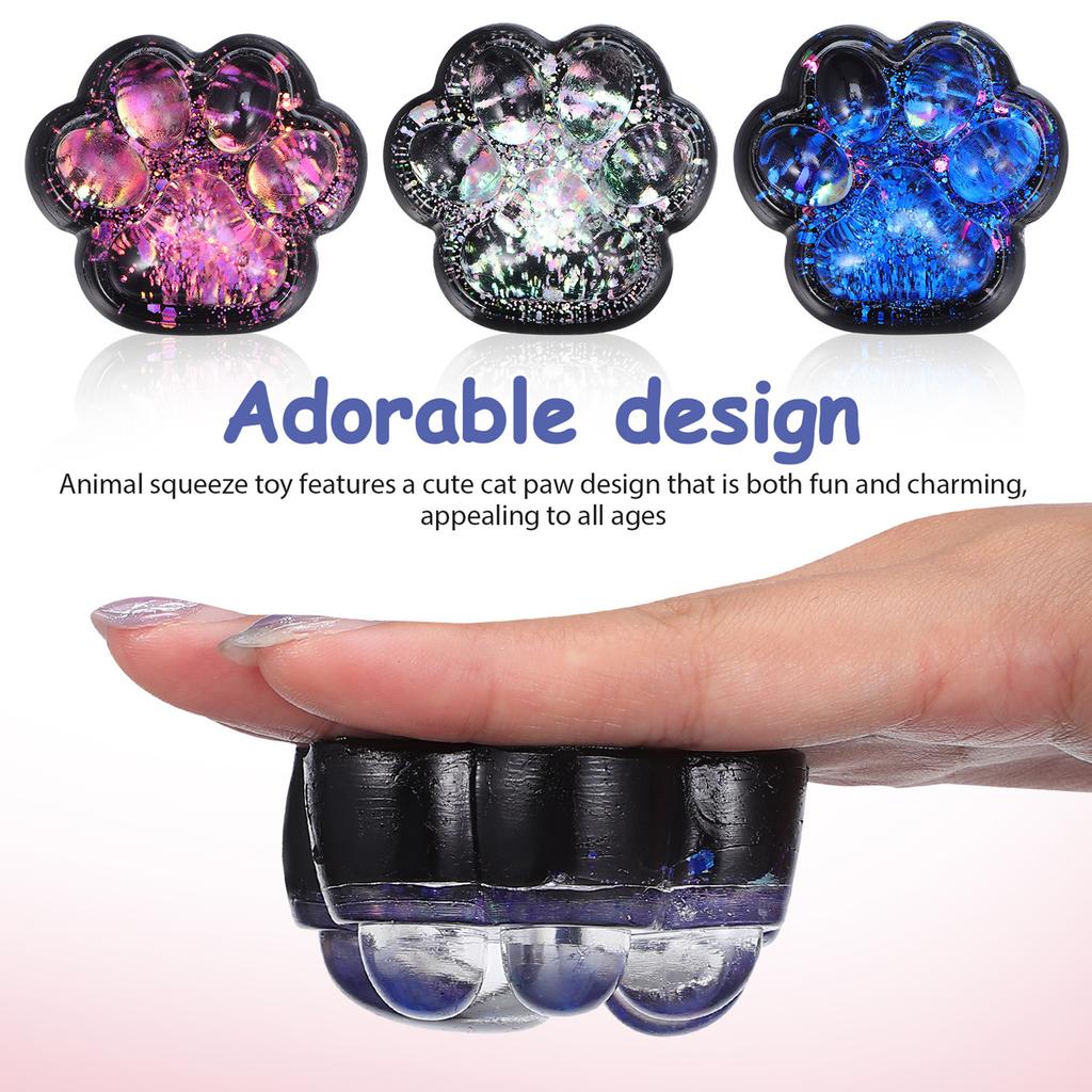Cat Paw Squeeze Toys Cute Kawaii fufu Stress Relief Sensory Toys Jelly Squishy Fidget Toys Novelty Things for Kids Teenage