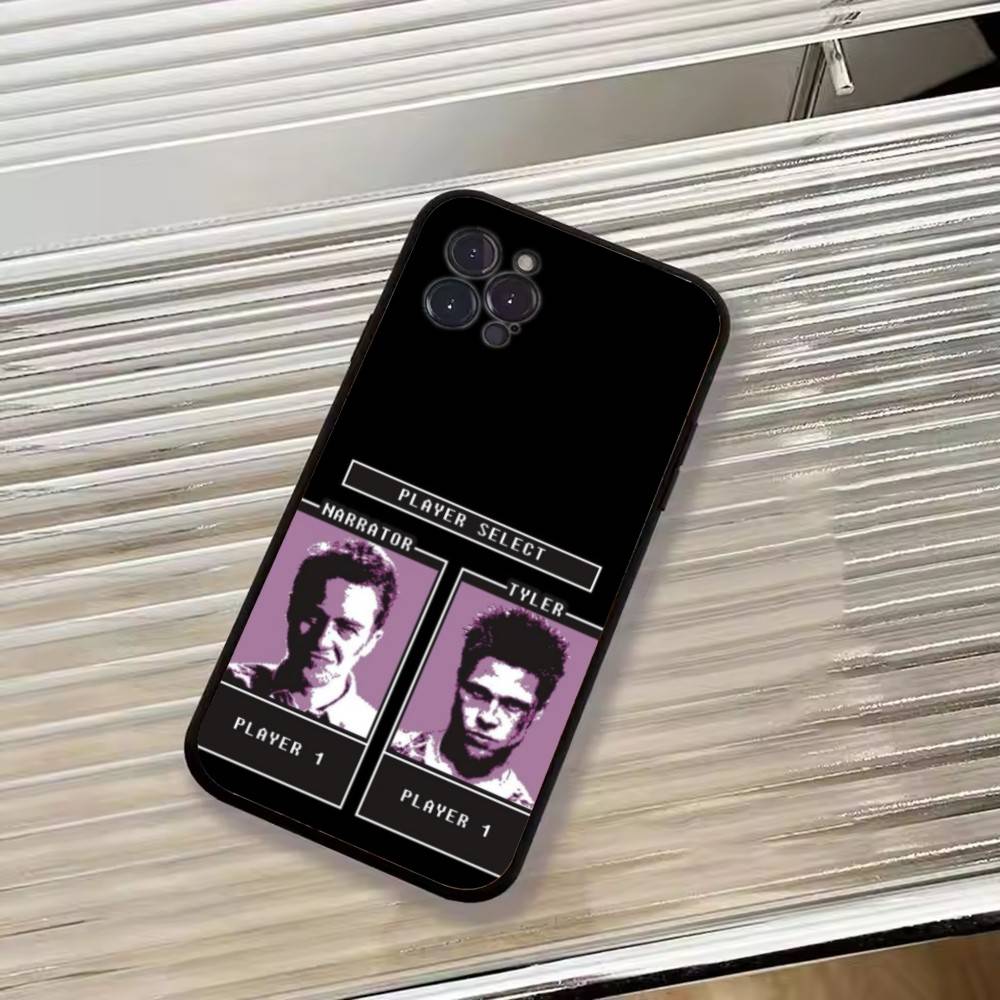 Популярный Фильм F-Бойцовский клуб Чехол для Телефона Для iPhone 17, 16,15,14,13,12,11 Plus,Pro Max, Другие Мягкий Черный Чехол