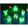 Creative Glow In The Dark Frog Ornaments Resin Craft Animals For Desk Car