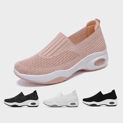 Женская легкая обувь для ходьбы, повседневные дышащие кроссовки без шнуровки, теннисные кроссовки для бега, тренировочная обувь, кроссовки для спортзала, спортивная обувь для фитнеса, спортивная обувь