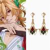 Game Genshin Impact Wanderer Kunikuzushi Scaramouche Cosplay Balladeer Asymmetric Earrings Women Eardrop Jewelry Accessories
