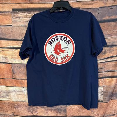 Мужская футболка Fanatics большого размера, темно-синяя, с графическим принтом Boston Red Sox MLB, хлопковая, унисекс