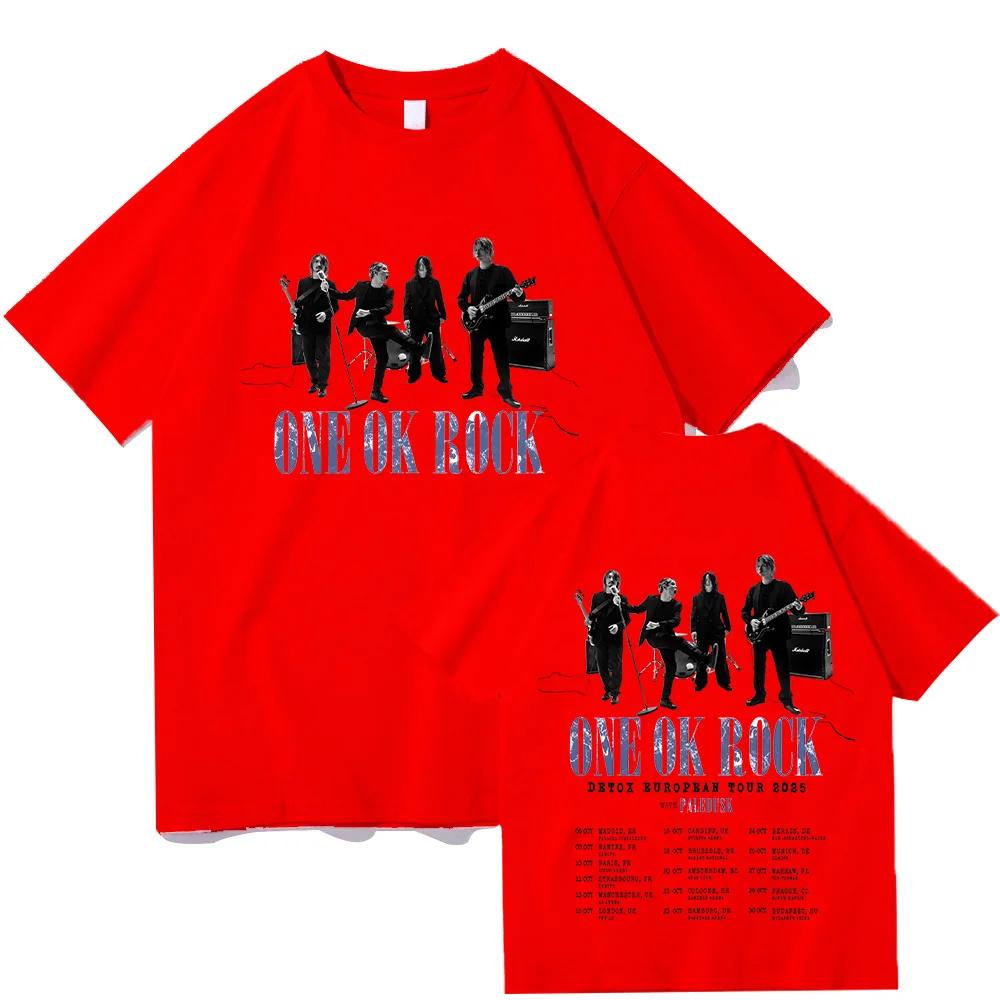 2026 Детокс Europban ONE OK ROCK Тур Лето Экстрабольшой Хип-Хоп Харадзюку YK22026 Лето Чистый Хлопок 100 Печатная Свободная Футболка