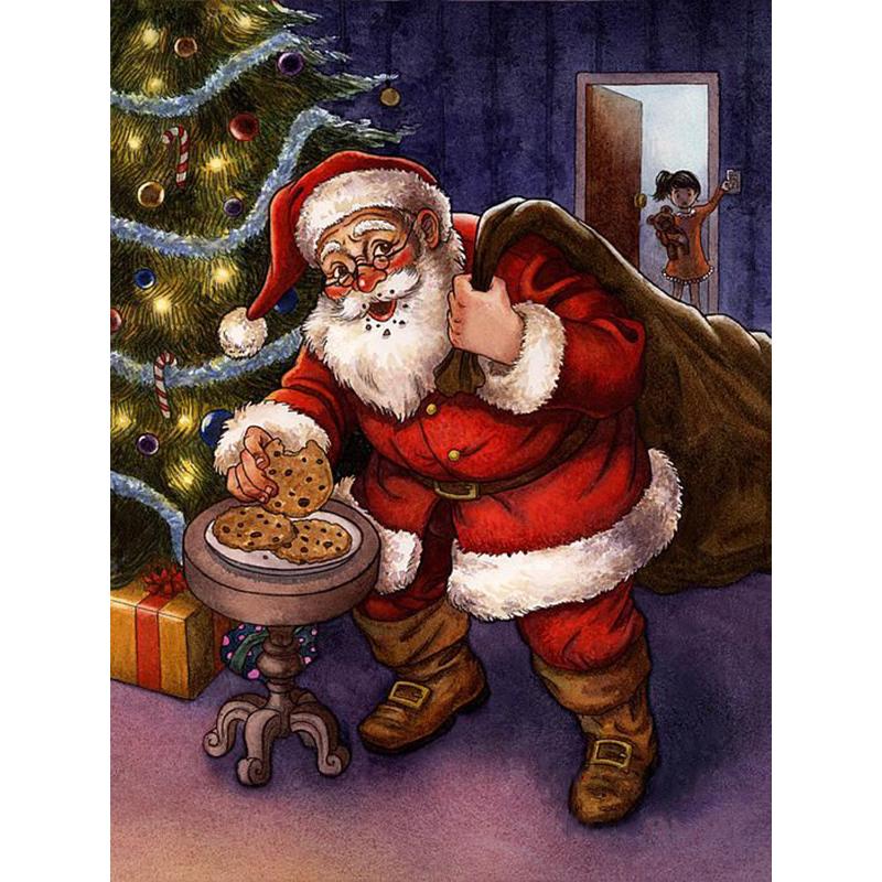 DIY мультфильм Санта-Клаус 5D алмазная живопись полная круглая дрель Алмазная вышивка Рождественский подарок наборы для вышивки крестом домашний декор