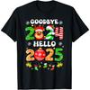 WOWHAHA До свидания 2024 Привет 2025 С Рождеством С Новым Годом 2025 Футболка