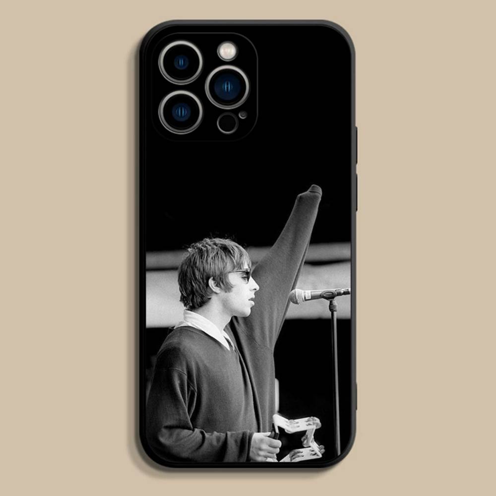 Чехол для телефона L-Liam G-Gallagher Singer для iPhone 11,12,13,14,15,16,17,Pro,Max,Plus,E,SE4,Air,Mini Черный Мягкий Чехол