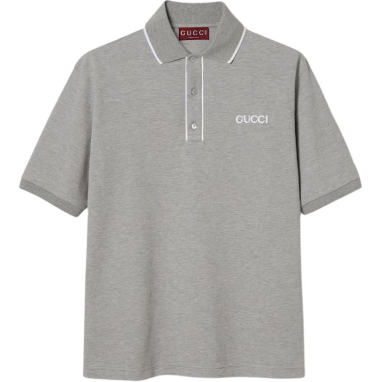 GUCCI Logo Embroidered Short Sleeve Polo Shirt 806250-XJHHL-1160