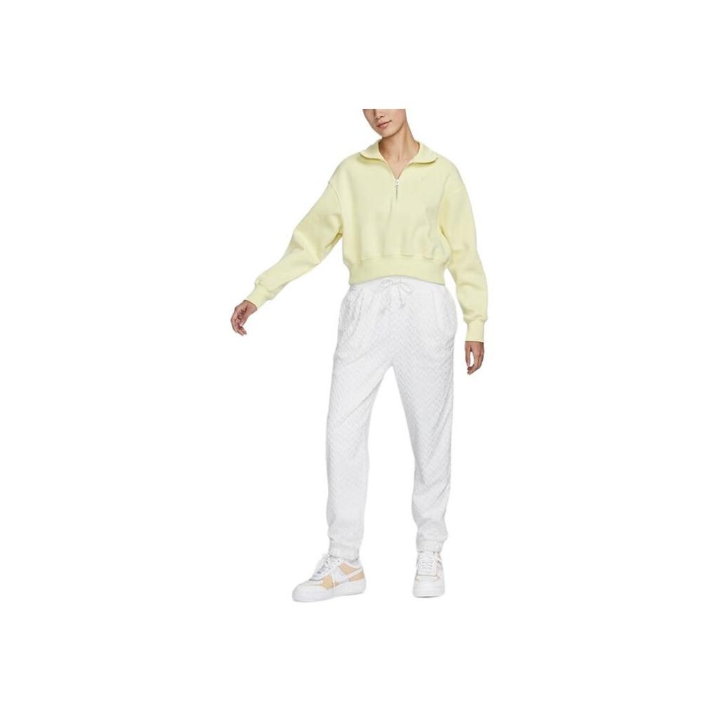 Nike Спортивный воротник-стойка Тренировочный повседневный худи Женские толстовки Желтый DQ5768-706