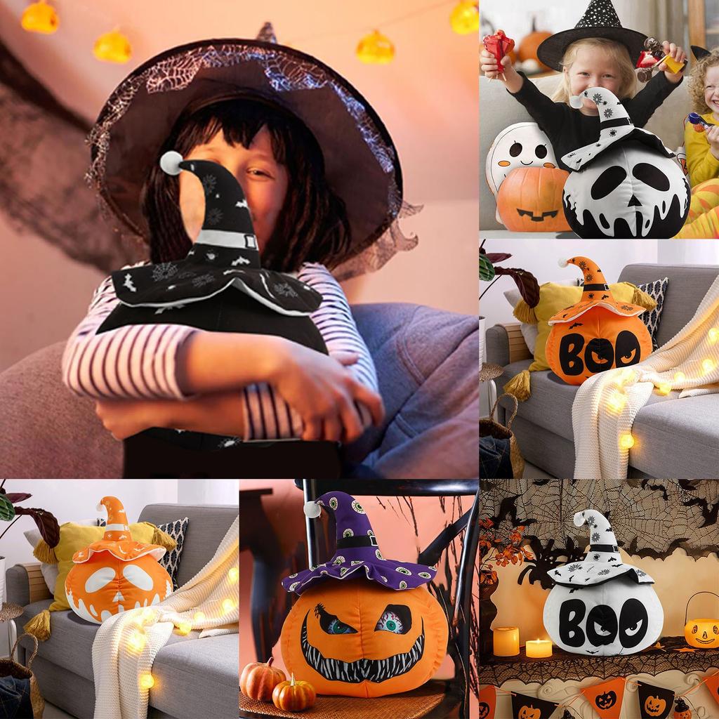 Подушка на Хэллоуин Милая плюшевая игрушка на Хэллоуин Украшение для семейной вечеринки Плюшевая игрушка-подушка Подушка для украшения вечеринки на Хэллоуин