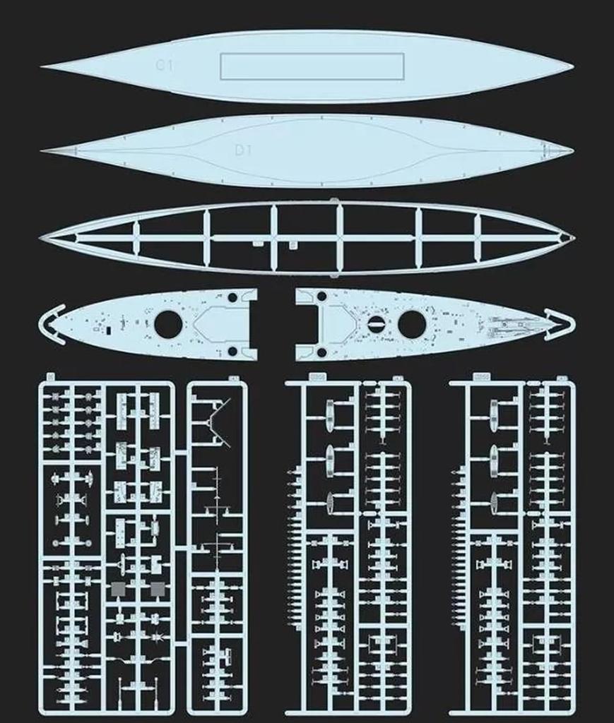 Flyhawk HMS Duke of York 1943 Делюкс издание Пластиковая модель FLYFH1118S 1/700 (Корабль)