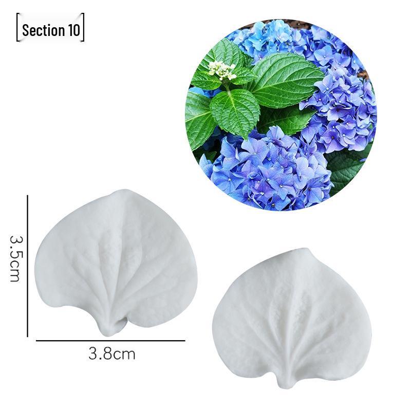 Силиконовая форма для мастики - Набор лепестков и листьев, пищевая, для тиснения на дереве и цветах.