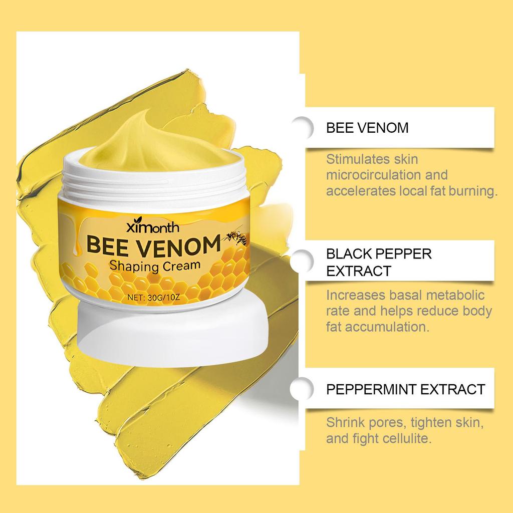 XIMONTH Крем для похудения и моделирования тела с пчелиным ядом Curve Body Slimming and Firming Skin Крем для контурирования тела для большого живота