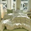 Pure Cotton Home Textile Striped Bedding Set Simple Soft Duvet Cover Sheet Pillowcase Ins Style Bed Linens Queen King Size