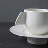 White Porcelain Coffee Cup And Saucer Set, Simple Ceramic Cup, Afternoon Tea, Creative Espresso Coffee Cup, Water Cup