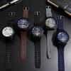 Fashion Trend Men'S Watch Blu-Ray Hollow Silicone Strap Sports Quartz Watch Men