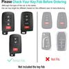 For Toyota Key Fob Cover Keychain Leather Car Key Case Fob Holder Compatible Highlander Tacoma Tundra Rav4 4Runner Camry Sequoia Corolla Prius