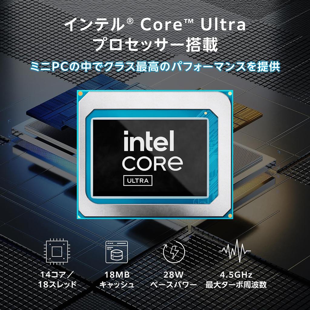 ASUS NUC 14 Pro Kit Slim Model with i5 14th Gen Intel Core Ultra 5 125H Compact Barebone Kit Japanese Not Included Processor, (RNUC14RVKU500000I)