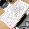 Аниме Милые Девушки Ангелы Коврик для Мыши Ноутбука Игровой Расширенный Коврик для Стола ПК Каваий Игровой Шкаф Xaxc Xxl Ковер для Клавиатуры Розовый Ковер