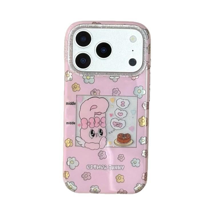 Чехол с блестками и рисунком цветка для iPhone 17/16 Pro Max/15/14