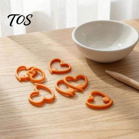 Locking Stitch Markers 10 Pcs Heart-Shaped Markers, Plastic Crochet Marker Rings Holders for Knitting DIY Craft Clothing Tag, Yarn Projects