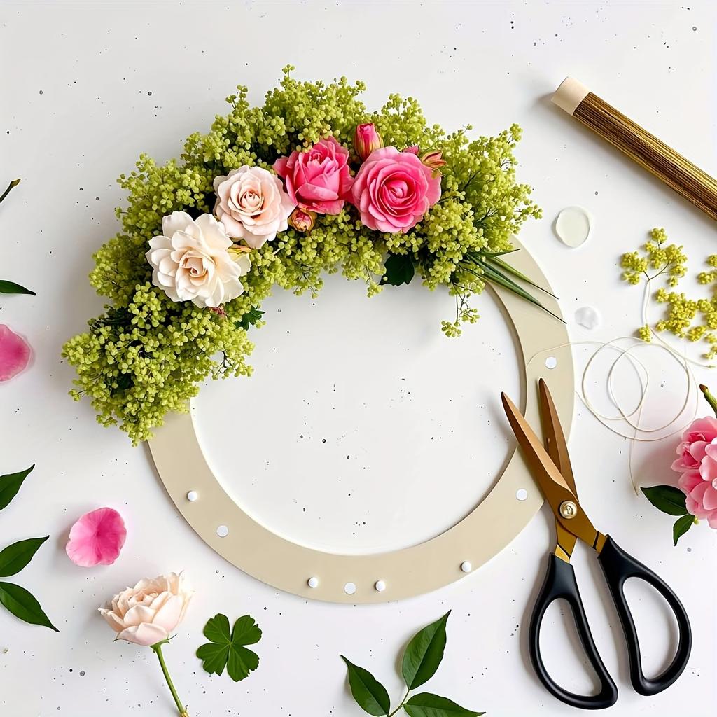 6 шт. 11,81-дюймовые деревянные венковые кольца, деревянная форма для венка с отверстиями, висячая толщина цветочная рамка для венка для свадьбы