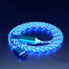 Glowing LED 3 IN 1 Cable For Samsung Xiaomi iPhone Flowing Streamer Light Fast Charger USB C Cord Luminous Type C Cable