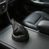 Черная кожаная пылезащитная накладка на ручку переключения передач автомобиля Для BMW Для MINI Для COOPER R50 Аксессуары для отделки чехла ручки КПП салона автомобиля