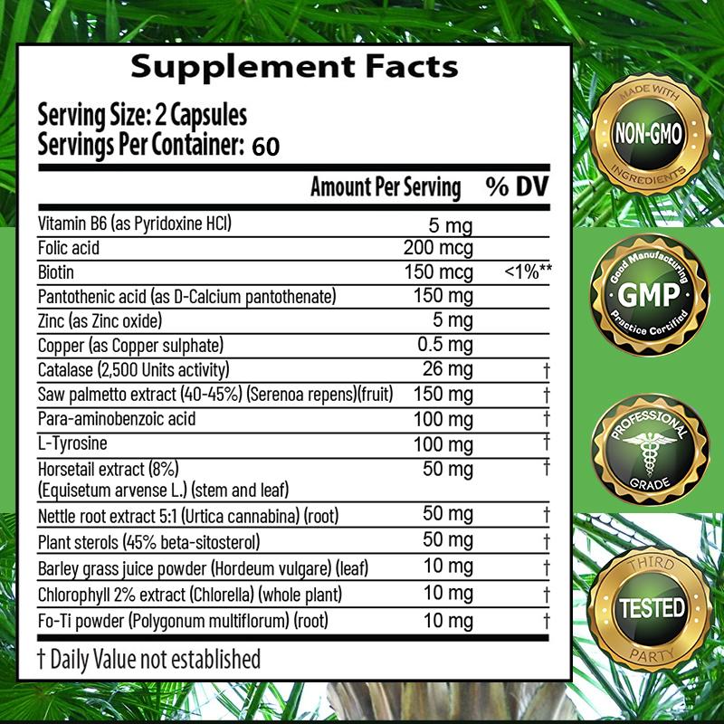 Didacat DHT Blocker Hair Complex Dietary Supplement, 120 Capsules