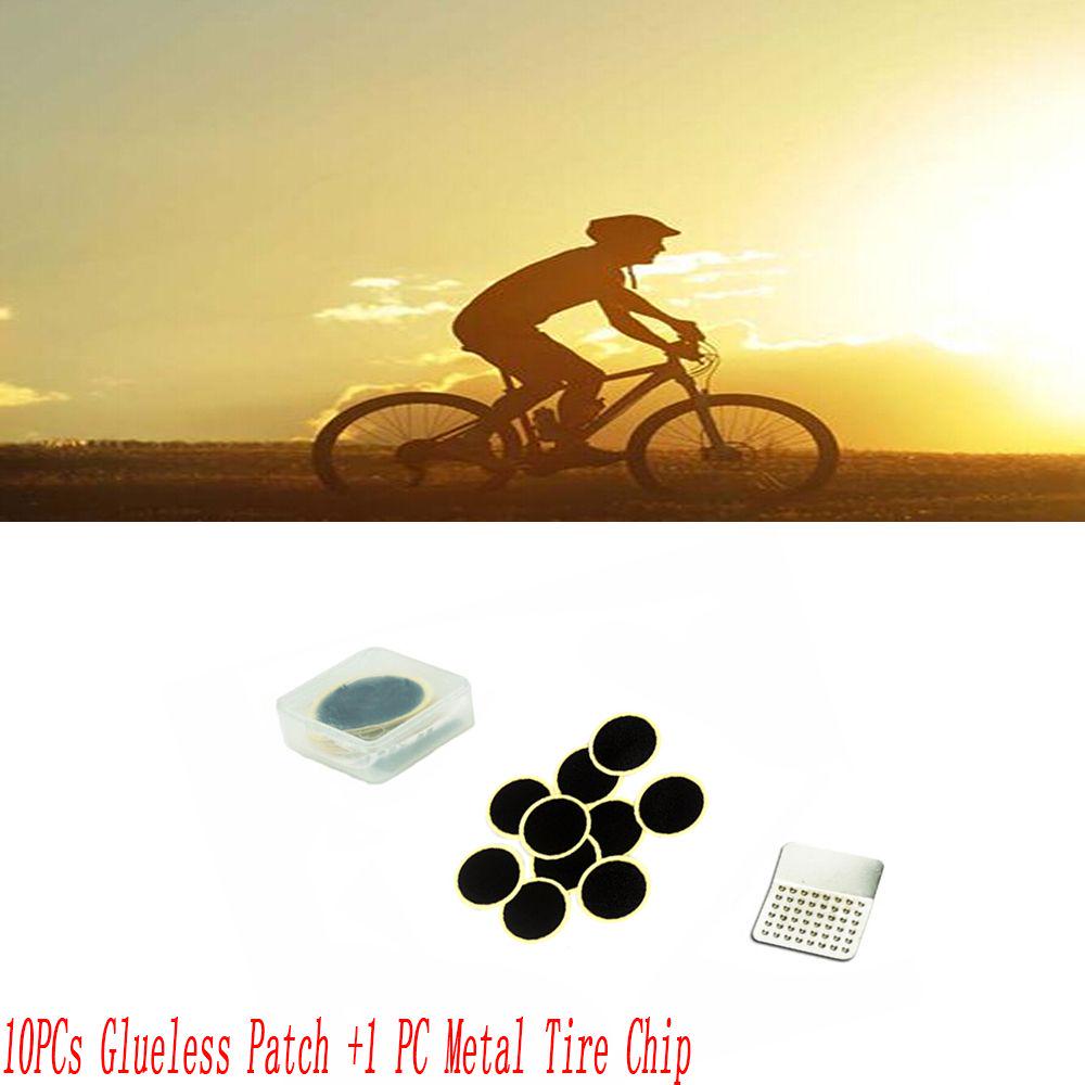 10PCS Fast Adhesive Cycling Mend Repair Tool No-glue Bike Tire Patch Bicycle Fix