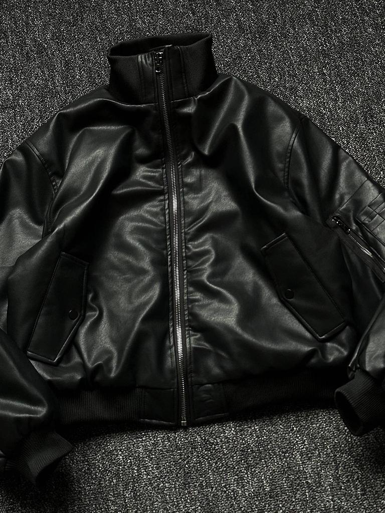 2025 Пилотская куртка Mountain Eagle в стиле ретро из кожи - Мужская и женская зимняя хлопковая верхняя одежда