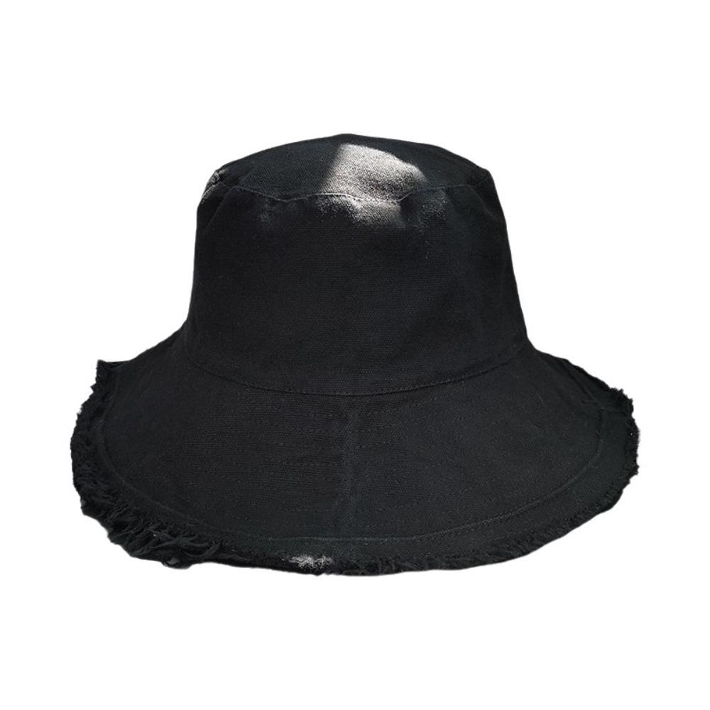 Foldable Thin Bucket Hat Sunshade Sun Protection Cap Sun Cap Raw Edge Fisherman Hat Men