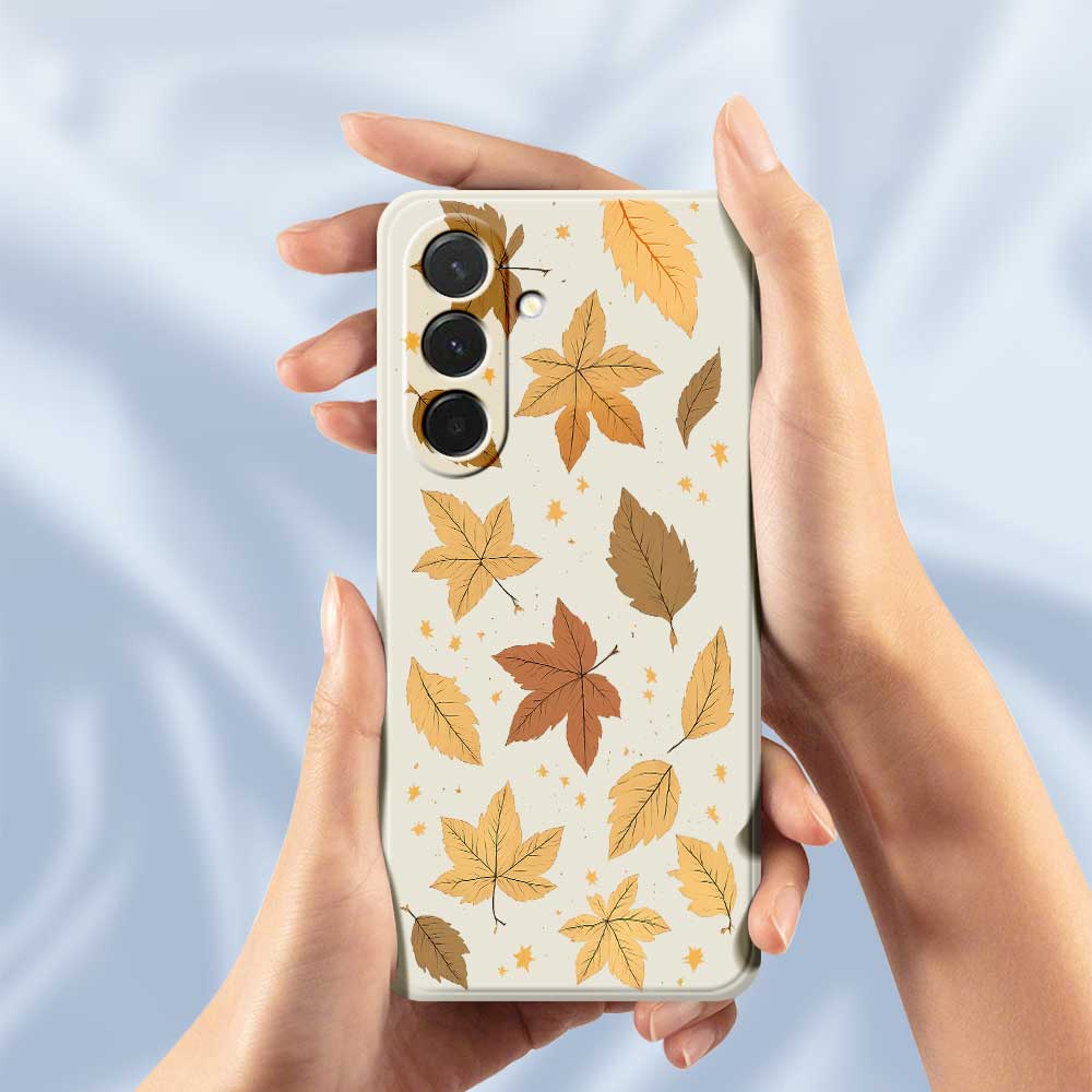 For Samsung Galaxy A36 5G Case Maple Leaves Pattern Printing Straight Edge TPU Phone Back Cover