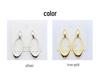 Европейская и американская мода Овальные серьги-подвески с золотым покрытием - Высокополированный трендовый дизайн