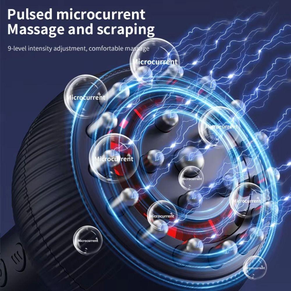 Smart Vibrating EMS Microcurrent Massager Wireless Design Guasha Scraping Brush  Health Maintenance