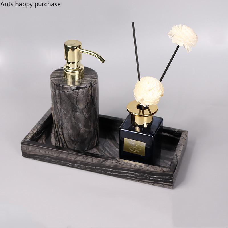 Мраморные принадлежности для ванной комнаты, набор из 3 предметов, бутылка для дезинфицирующего средства для рук, круглая бутылка для лосьона, подставка для хранения, бутылка для ароматерапии