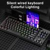 87 Keys Gaming USB Wired Gaming Keyboard Colorful Light Mobile Phone 19 Keys for Laptop PC Keyboard, - Effect, Stand, Conflict-Free