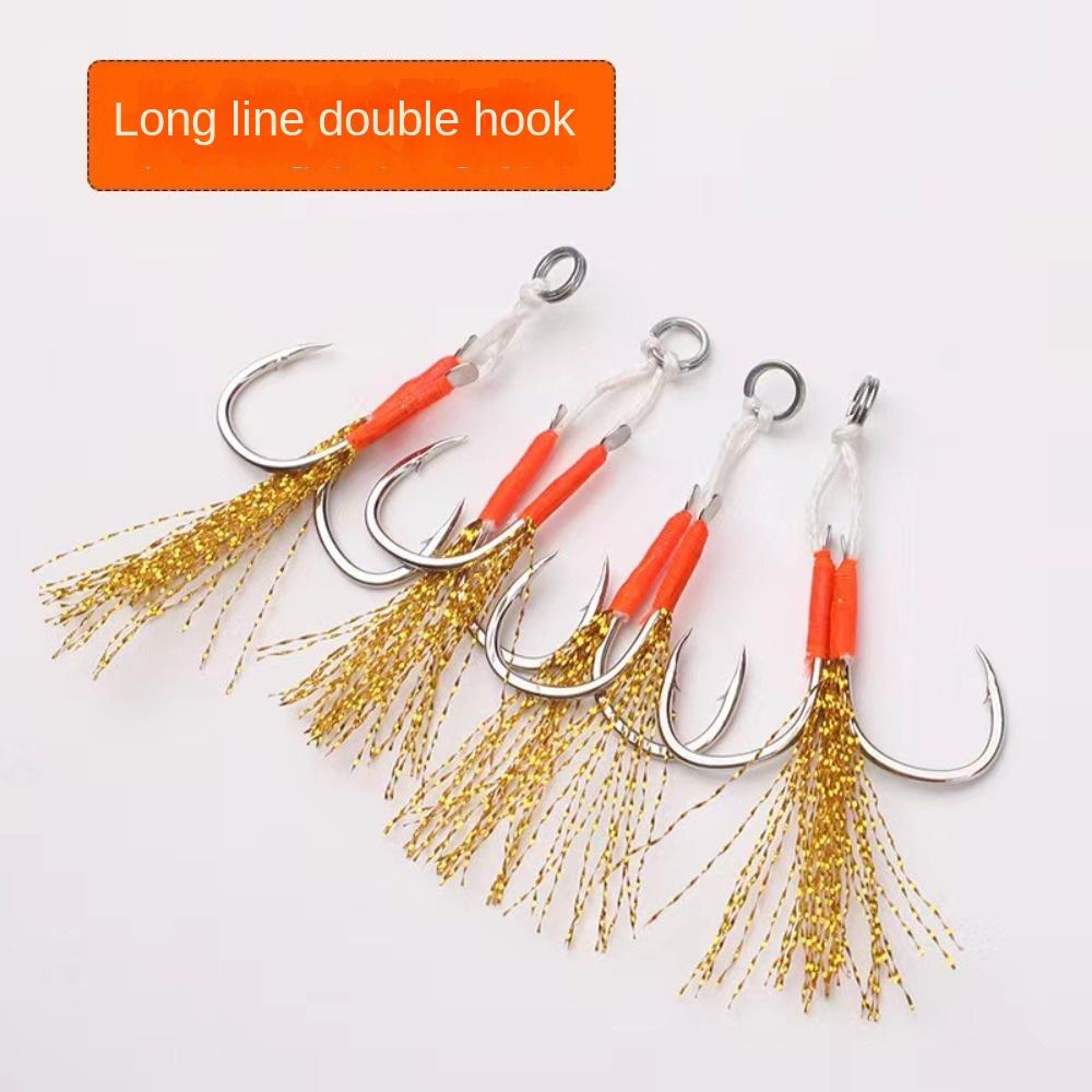 Gill Fish Swift Metal Jig Двойные крючки Sharp Solid Ring Jigging Fishhook Морская рыбалка