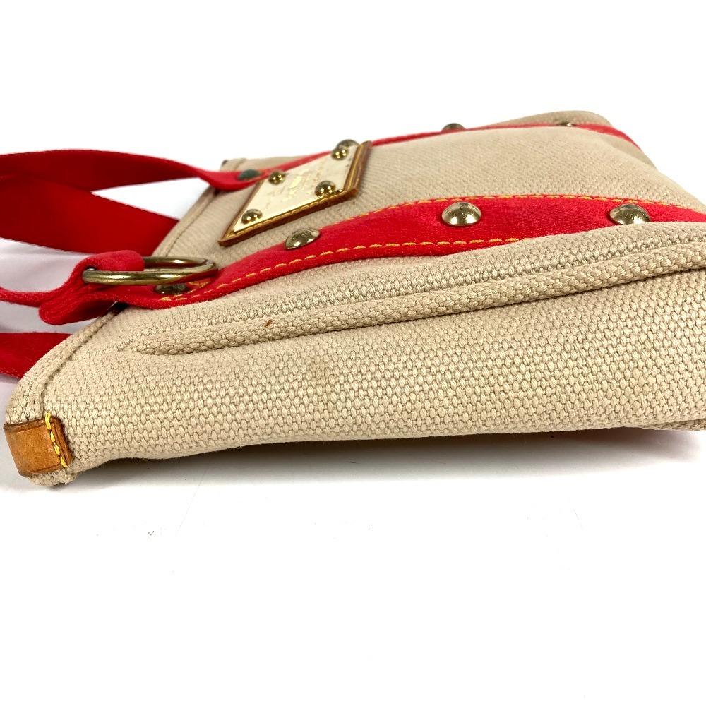 Louis Vuitton  M40038  Antigua Cabas PM Bag Tote Bag Hand Bag Canvas Beige/Red