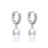 Серьги-капли из натурального пресноводного жемчуга, модные, горячая распродажа, висячие серьги из стерлингового серебра 925 пробы для женщин
