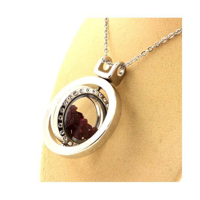 Stones and Minerals. Raw Ruby Necklace. Spherical Hourglass Model.