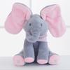 Adorable Peek-a-boo Elephant Singing Baby Plush Toy For Kids In Pink And Gray