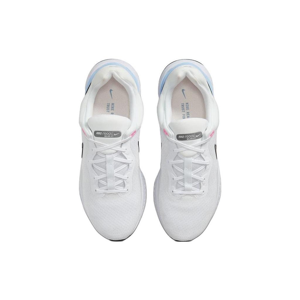Nike React Miler 3 Удобные Прочные Амортизирующие Низкие Кроссовки для Бега Мужские кроссовки Белые DD0490-102