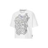 X Mr Doodle Loose Tee Short Sleeve Women Tops White 530659-02