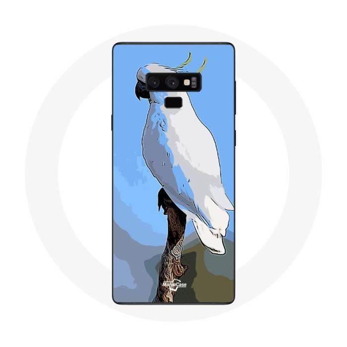 Case - Samsung - Galaxy Note 9 - Flexible - White - Cockatoos Parrots