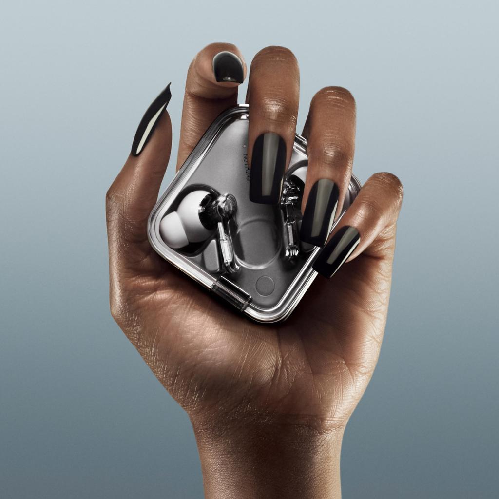 Nothing Наушники Беспроводные Bluetooth Супер 45 дБ 6 12 мм Динамические Совместимые с (3) Наушники с шумоподавлением, 5.4, Микрофон, ANC, Аудио высокого разрешения,