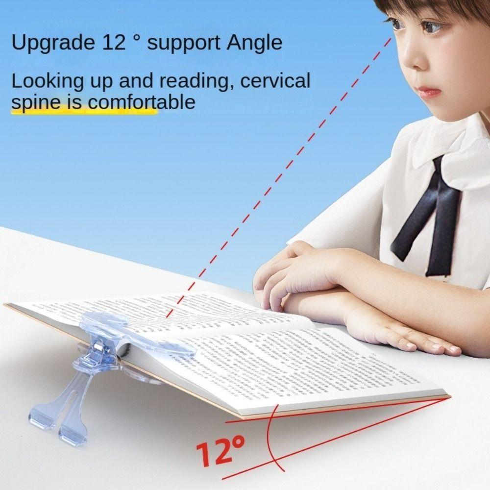12° Support Angle Reading Book Marker Clip Anti-slip Book Page Holder  For Student Reading