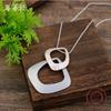 New Hollow Geometric Square Snake Chain Long Pendant Women's Simple Irregular Hollow Square Long Necklace