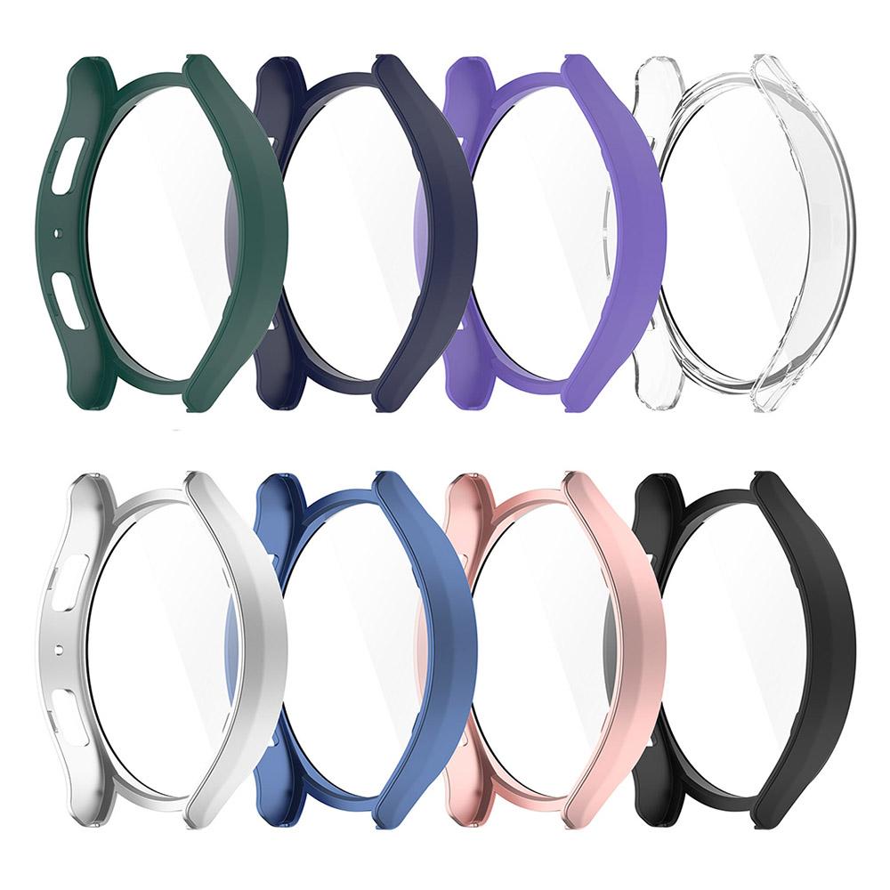 Защитный чехол из ПК + закаленного стекла для Samsung Galaxy Watch 6, 40 мм, 44 мм, полноэкранный защитный чехол