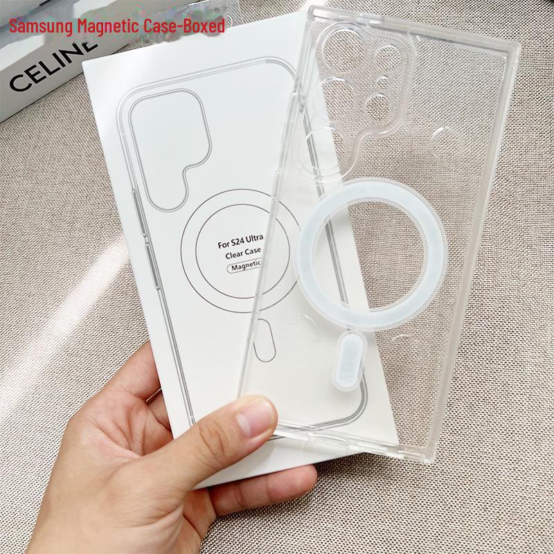 Магнитный акриловый чехол MagSafe для Samsung S23/S23+/S22U — защита от падения, подходит для S25